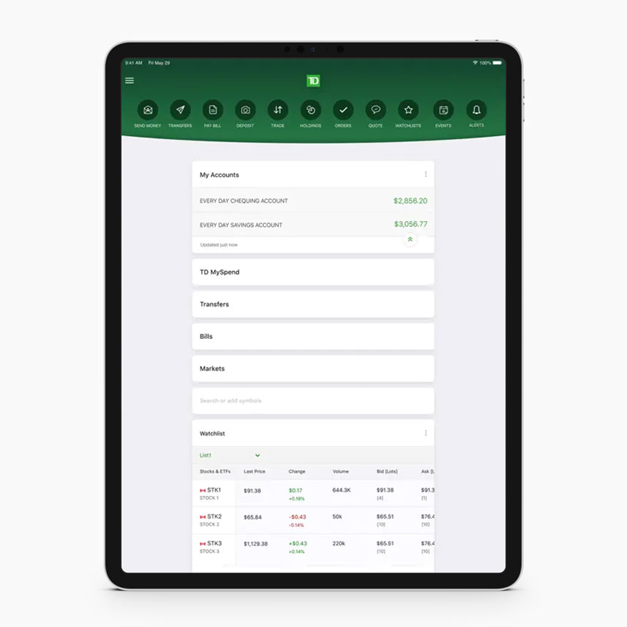 Play video : TD app for trading